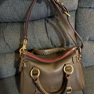Dooney & Bourke Florentine Satchel Elephant Leather Shoulder Bag